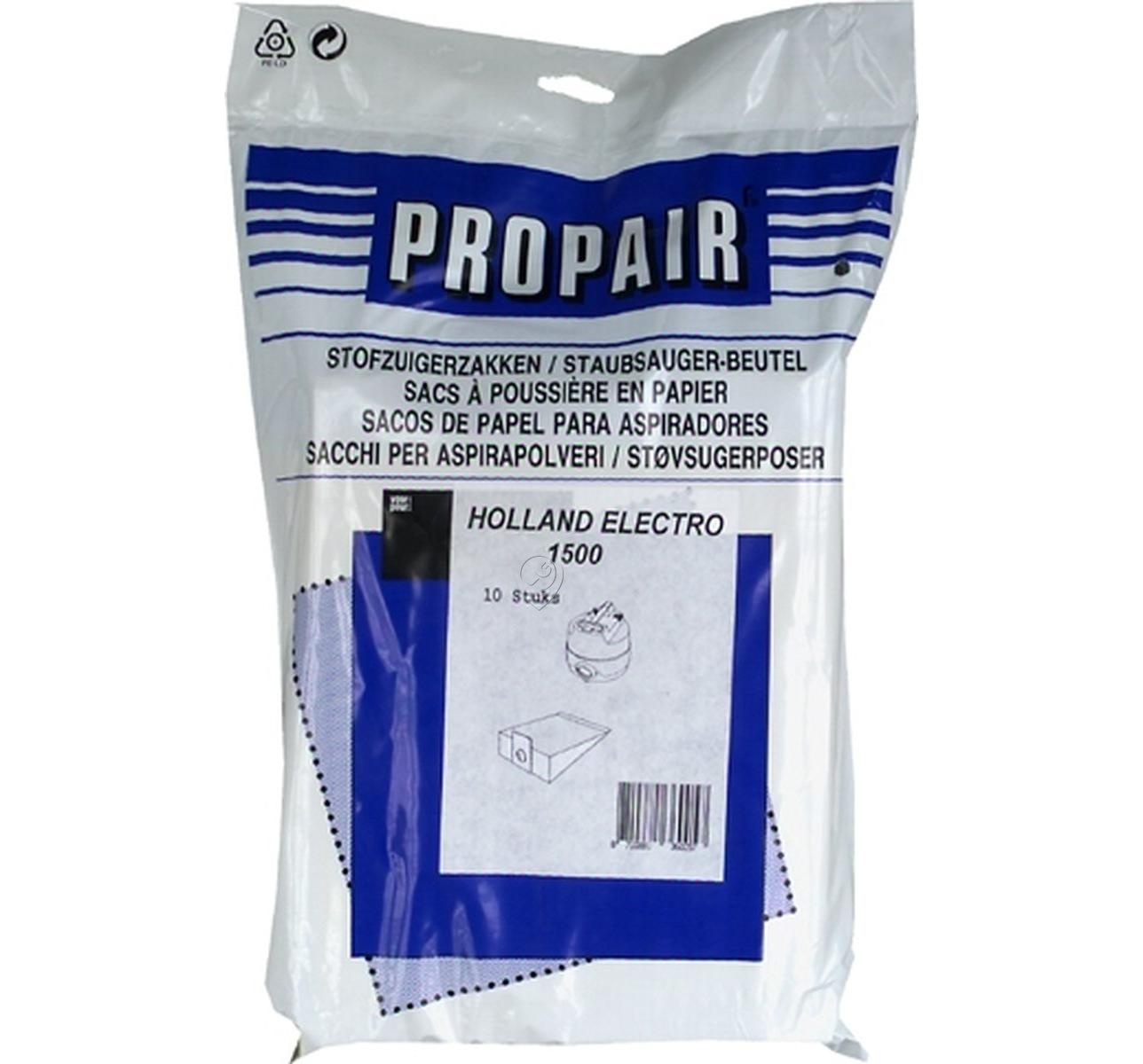 Sac de praf pentru aspirator Propair 1500, set 10 bucăți, Holland Electro