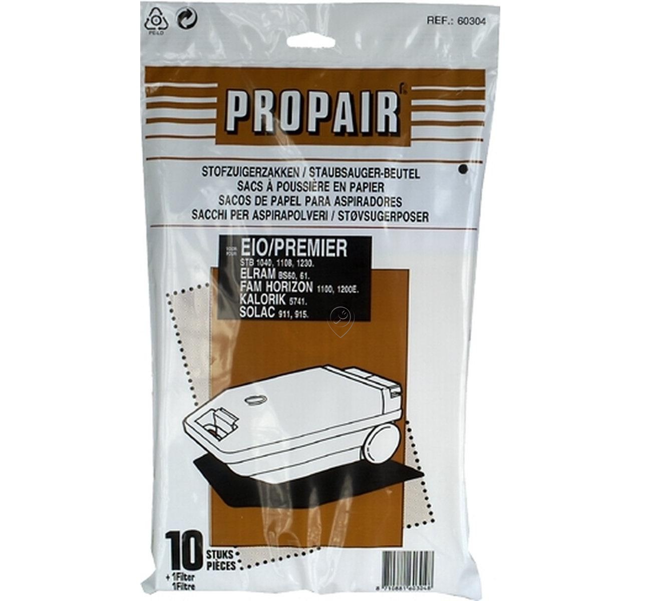 Sac de praf pentru aspirator Propair 5741-5745, set 10+filtru, Kalorik