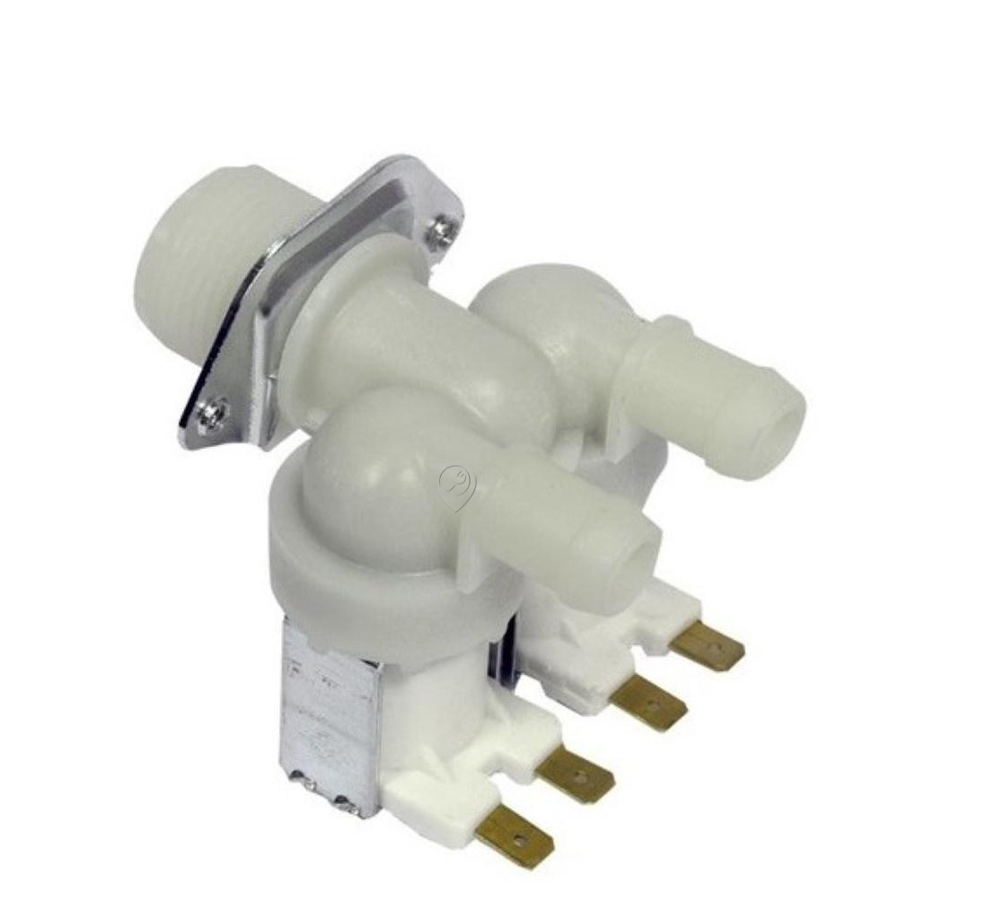 Electrovalvă BITRON pentru mașini de spălat - 2 ieșiri 180° 2x15mm Compatibilă