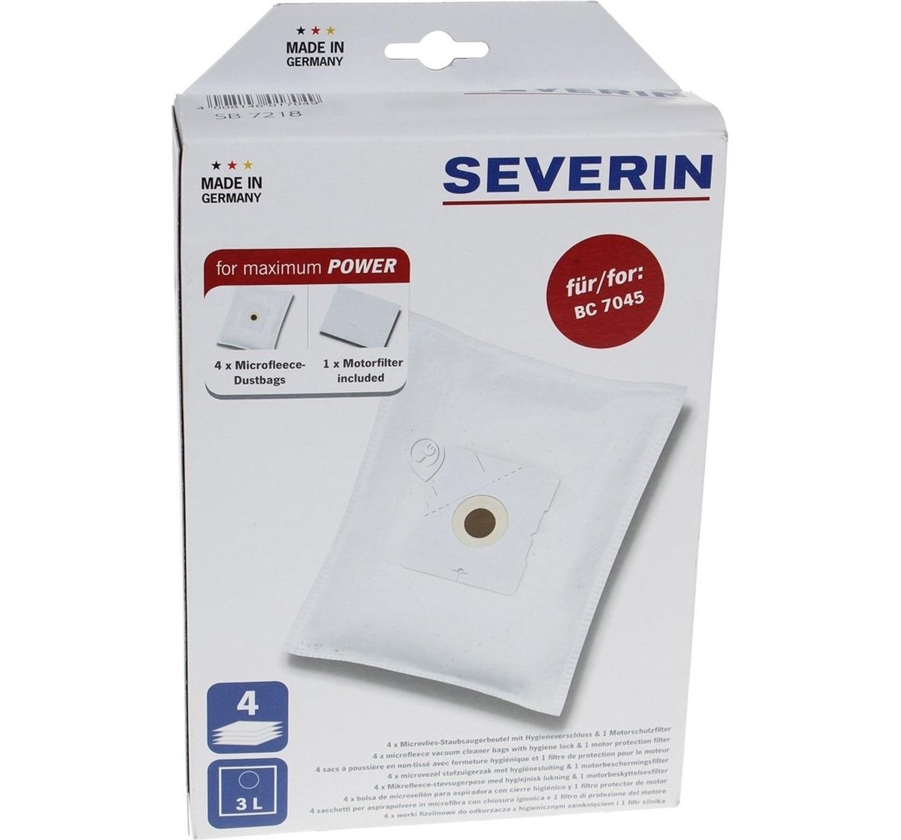 Sac de praf pentru aspirator Severin BC7045 - 4 saci textile + 1 filtru motor - SB7218