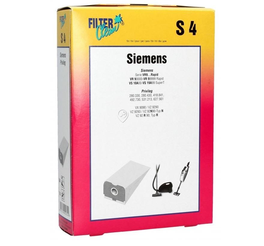 Saci Aspirator Siemens VZ92N90 - FILTERCLEAN S4 - Pachet de 5 Bucăți