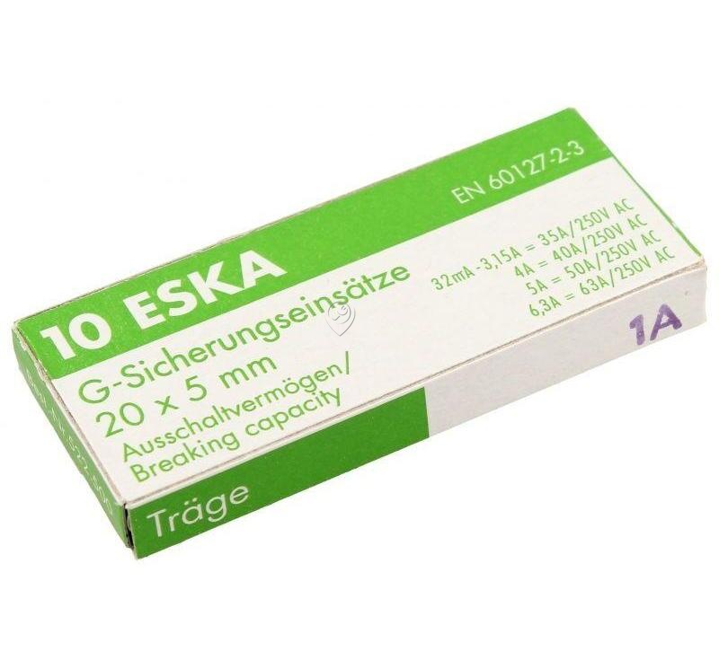 Siguranță Temporizată ESKA 1,0A-T 5x20mm - 10 Buc/Set ROHS