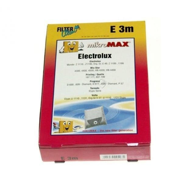 Saci Aspirator Electrolux FILTERCLEAN E3M FL0006-K - 4 Bucăți + 2 Filtre