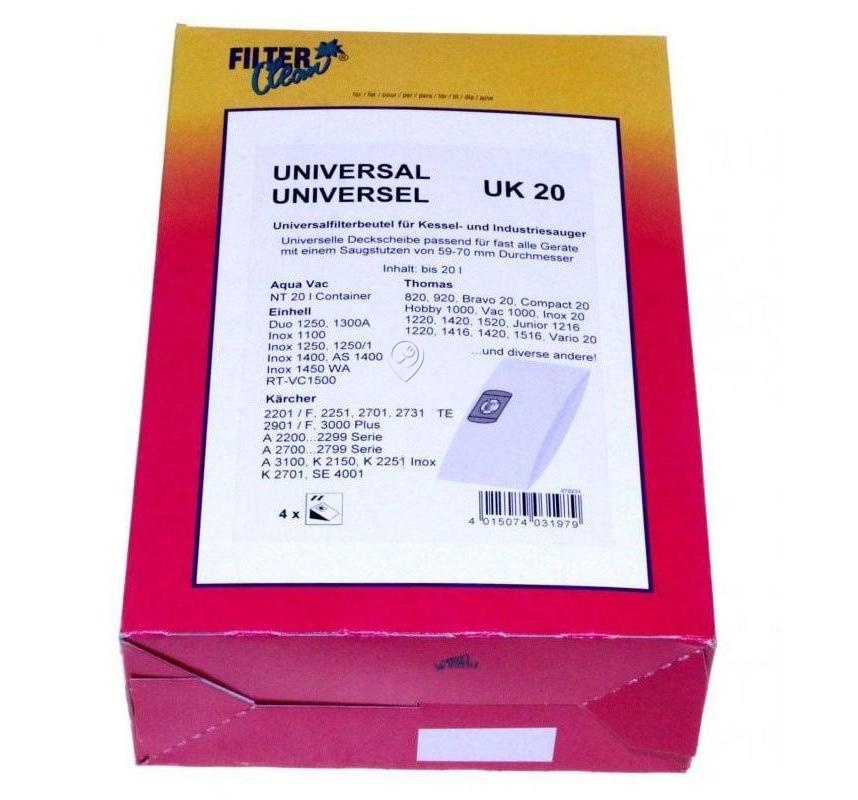 Saci aspirator Karcher 000901-K - FILTERCLEAN UK20 pentru modelul WD3 16299510