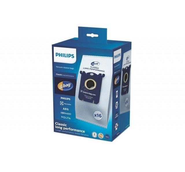 Saci Aspirator Philips FC8021/05 - 16 Bucăți Classic Long Performance S-BAG
