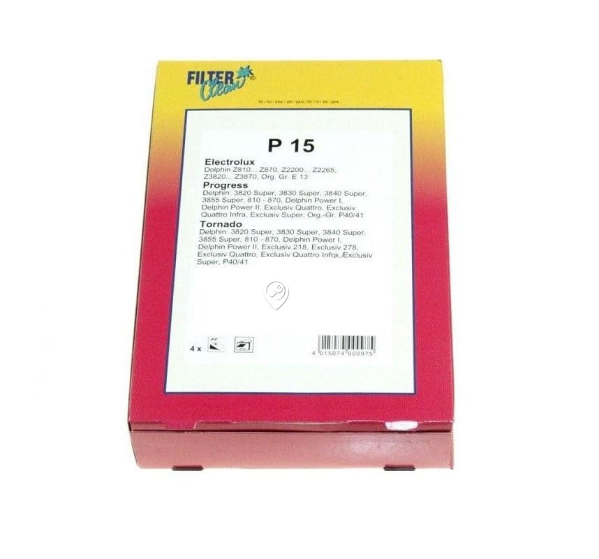 Sac Aspirator Electrolux, Progress, Tornado, Privileg - FILTERCLEAN E4M, 4 Bucăți