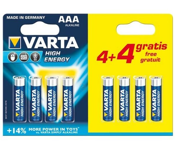 Baterie Varta longlife power lr03 mn2400 aaa bl. 4+4 - 4903121448