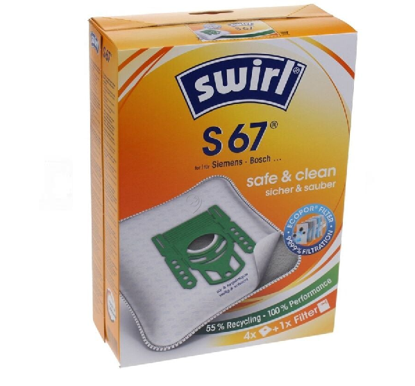 Swirl - Sac aspirator S67 + filtru HEPA - pachet/4 - 6782922