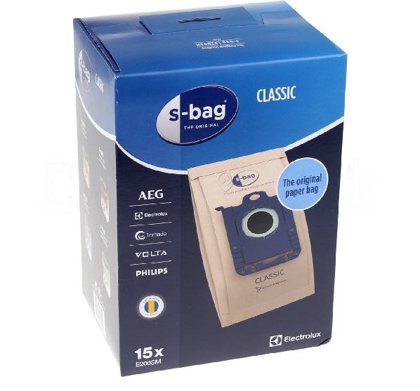 Electrolux - Sac de aspirator s-bag --e200m classic, cutie de 15 bucăți - 9001688002