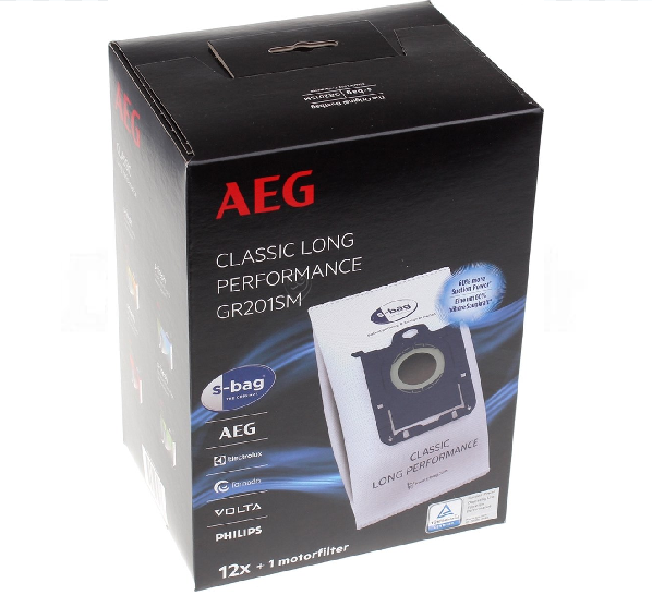 Aeg - Sac aspirator - s-bag - gr201s classic - pachet/12 + 1 filtru - 9001688242