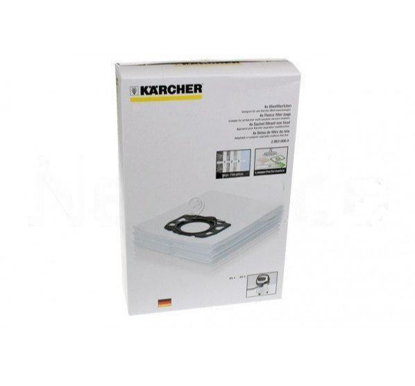 Karcher - Sac pentru aspirator wd4/wd5/wd6 din material netesut (4 bucăți) kfi 487 - 28630060 - pentru KARCHER - MV4