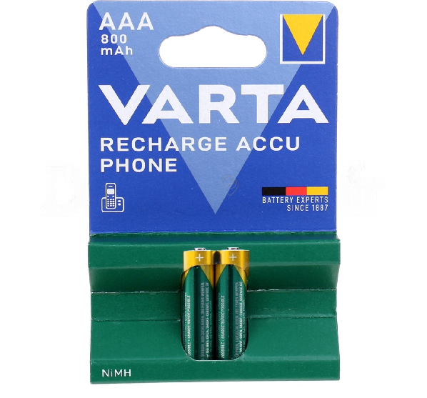 Varta - T398 (AAA) baterie reîncărcabilă AAA 800 mAh 1,2V Phone Power - 58398101402 - pentru Telefonie