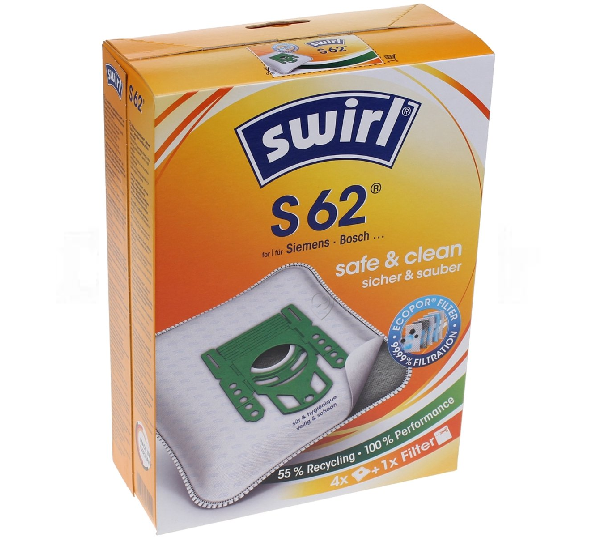 Swirl - Saci de aspirator s62 pachet de 4 bucăți - ecopor - 6782921