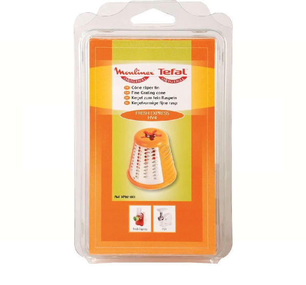 Moulinex - Con de răzuit fin - portocaliu - fresh express - XF921001 - pentru Robot de bucătărie/Mixer MOULINEX - DJ750G32350