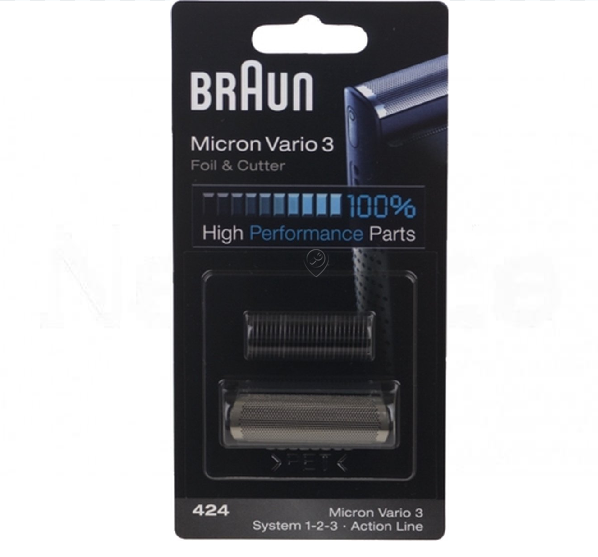 Braun - Pachet Combi - CAP APARAT DE RAS NEGRU - sistem 1-2-3 - vario 424 - 81416568 - pentru Aparat de ras