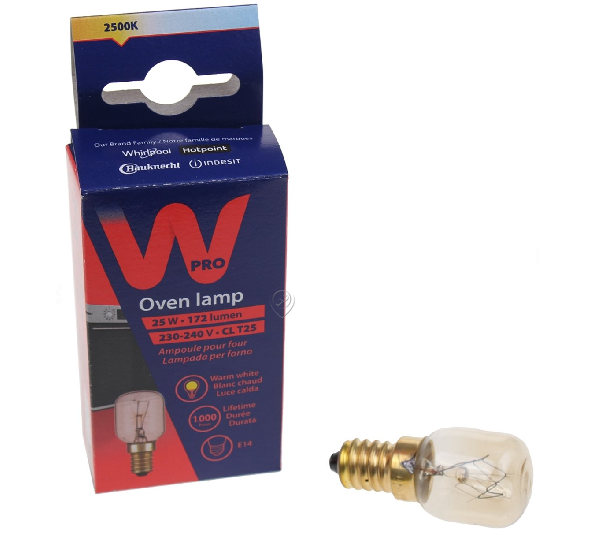 Wpro - Bec pentru cuptor T25 230V-240V 25W E14s alamă C - C00863215