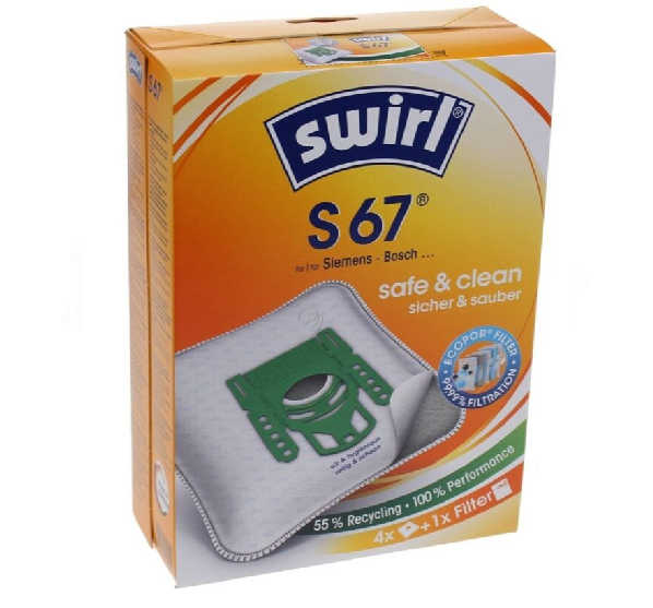 Swirl - Sac aspirator s67 + filtru HEPA - pachet/4 - 6782922