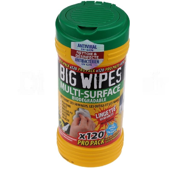 Big wipes - Cutie cu 120 de șervețele pentru performanțe mari Big Wipes