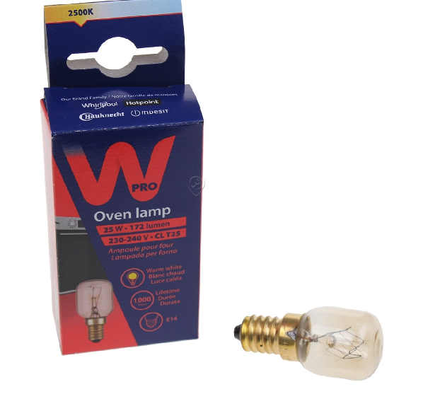 Wpro - Lampă pentru cuptor t25 230v-240v 25w e14s alamă c - C00863215