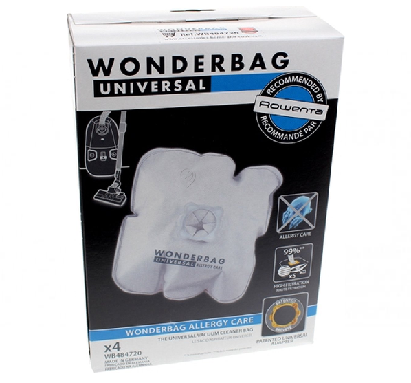 Rowenta - Saci de praf Wonderbag Endura - microfibră 4 bucăți - WB484720 - pentru Aspirator ROWENTA - RO4421