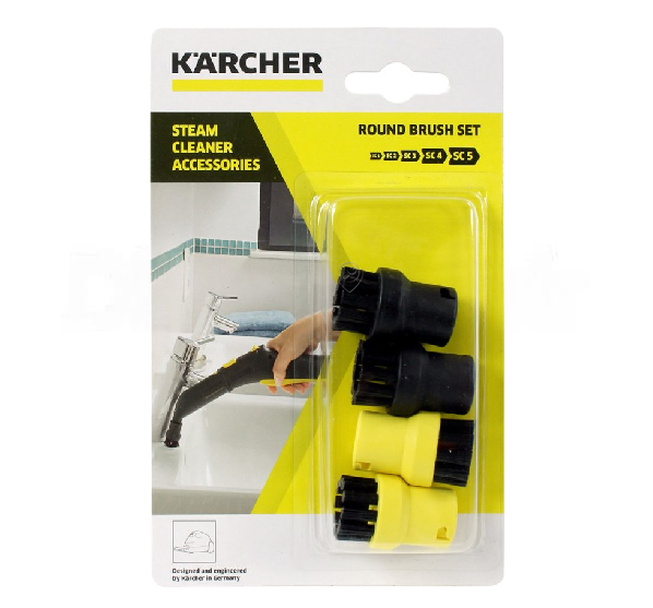 Set de perii Karcher (2 negre / 2 galbene) - 28632640 - pentru Curățător cu abur
