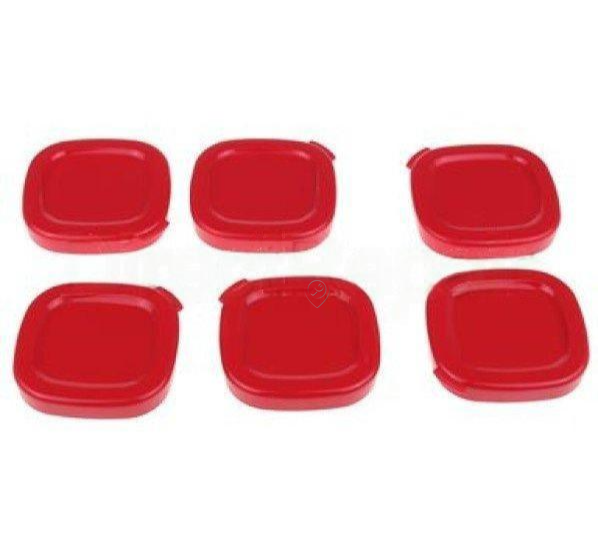 Seb - Capac pentru borcanul de iaurt - pătrat roșu - 6 buc. - SS1530000653 - pentru Aparate casnice mici
