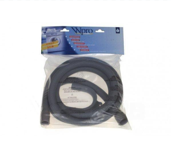 Wpro - Furtun de evacuare - 2,5 metri drept/drept ø 19-22-32 mm - 481953028962 - pentru Mașină de spălat haine