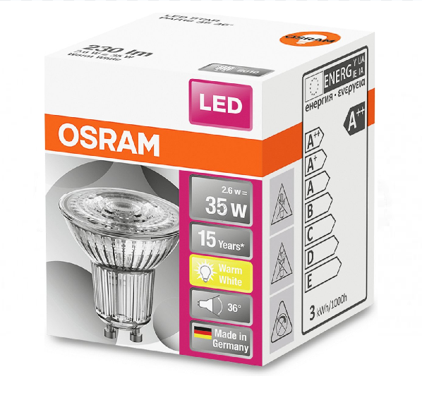 Osram - Stea LED par16 - (35)-36° - 2.6w/827 230v gu10 fs1 - 4058075233263 - pentru Iluminat