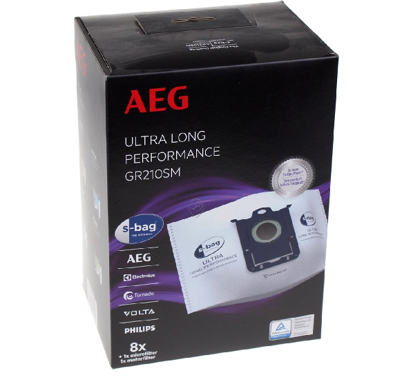 Aeg - Sac aspirator - gr210sm - performanță clasică de lungă durată - 8 bucăți - 9001688366