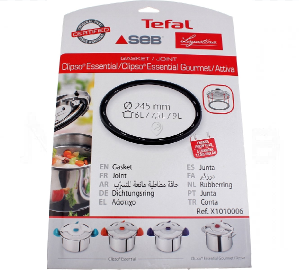 Tefal - Garnitură pentru oala sub presiune Clipso Essential - X1010006 - pentru SEB TEFAL CALOR MOULINEX - P439480007A
