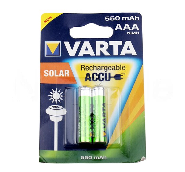 Varta - Baterie reîncărcabilă - acumulator cu energie solară AAA / HR03 Ni-MH - 550mAh BLS 2 - 56733101402