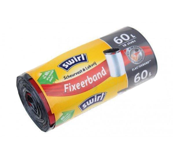 Sac de gunoi Swirl pentru coș de pedale cu bandă de fixare 60L 10 bucăți - 6772470