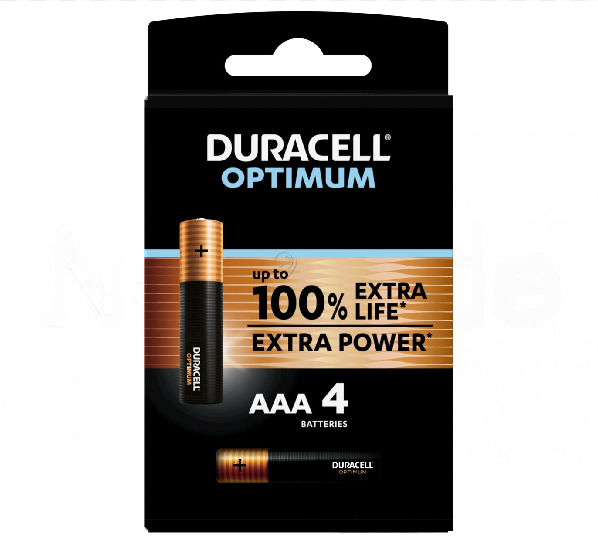 Baterie Duracell alcalină Optimum AAA / MN2400 / LR03 blister 4 bucăți - 12743