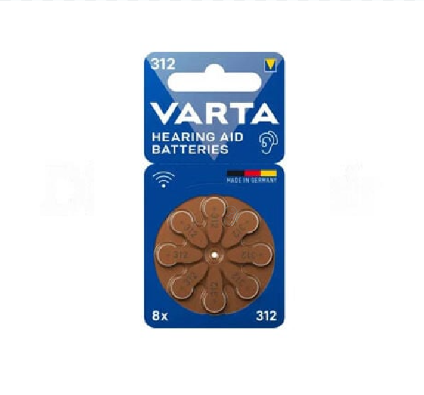 Varta - Baterii pentru aparat auditiv - 8x - pr41 312 zinc-aer 1.45V - 24607101418