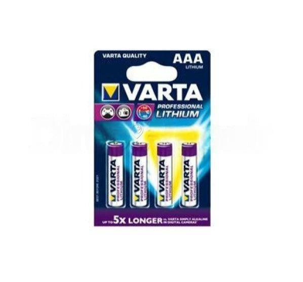 Varta - Lr03 litiu profesional 1,5V 4 x AAA - 6103301404