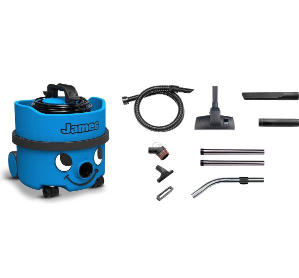 Numatic - Aspirator cu sac James Eco JVP187-11 albastru cerulean cu set 620W - 8L - JVH18711