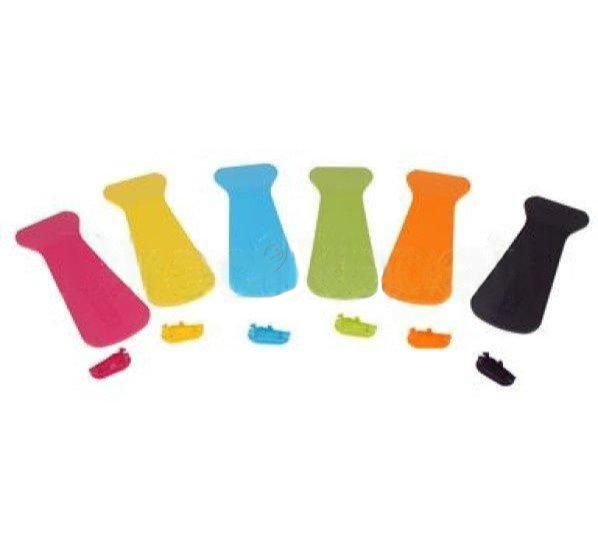 Seb - Racletă/spatulă pentru aparate grill și raclette. 6 culori diferite (pachet de 6) - XA900203 - pentru SEB TEFAL CALOR MOULINEX - 3910212