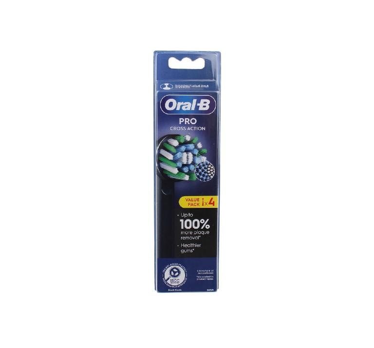 Oral-b - Capete de periuță de dinți oral-b cross action negre ref xf 4ct - 8006540893470