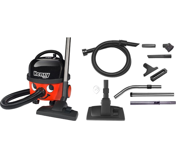 Numatic - Aspirator Henry compact eco HVR160 roșu cu kit 620W - 6L - HVR160