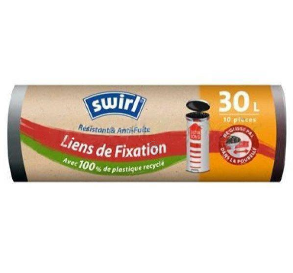 Saci pentru coș de gunoi cu pedală Swirl cu bandă de fixare XL 30L / 10 - 6780808
