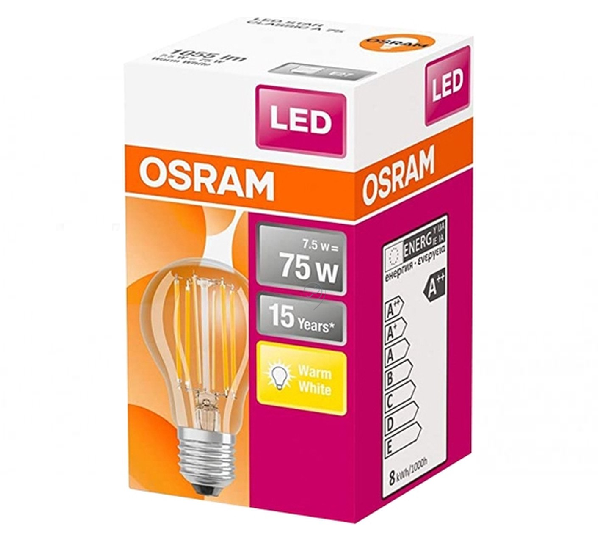 Osram - Bec LED retrofit classic A75 - 7,5W/827 230V soclu E27 FS1 - 4058075112360 - pentru Iluminat