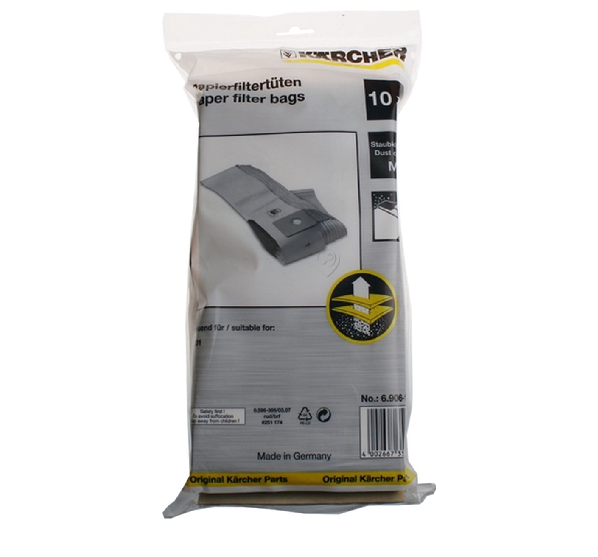 Karcher - Sac pentru aspirator - ambalaj 10 bucăți - 69061180