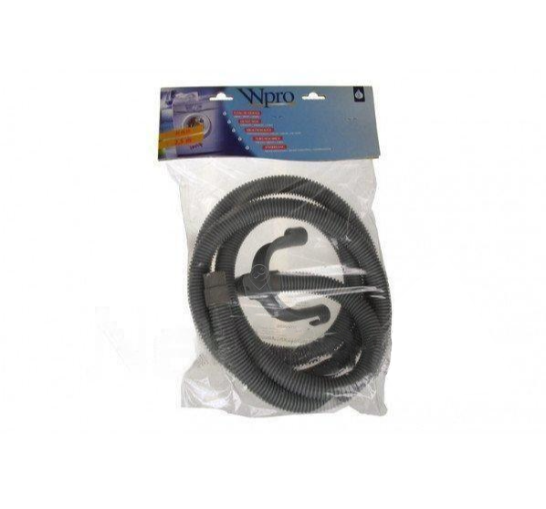 Wpro - Furtun de evacuare 2.5m - drept / unghiular ø19mm - 481281728077 - pentru Mașină de spălat haine