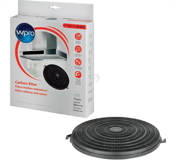 Wpro - Filtru de cărbune - model 211 - 484000008635 - pentru Hota