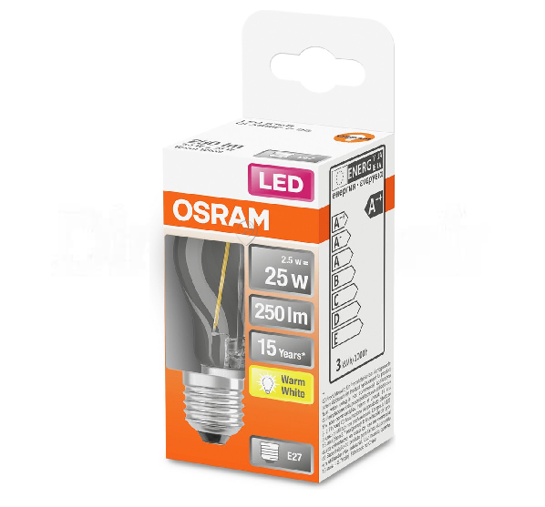 Osram - Bec LED retrofit clasic p (25) - 2.5W/827 220-240V E27 - 4058075436541 - pentru Iluminat