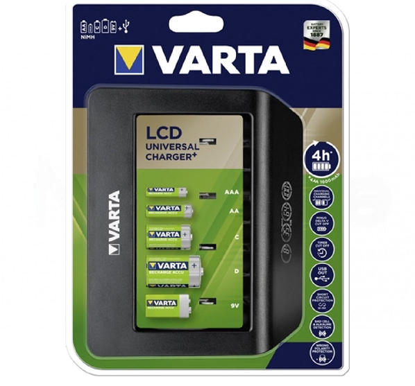 Varta - Încărcător universal de baterii LCD - 57688101401