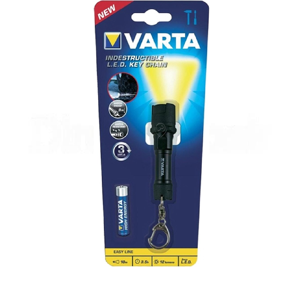 Varta - Mini lanternă - breloc indestructibil + baterie AAA - 16701101421 - pentru Iluminat