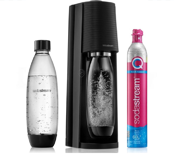 Sodastream - Aparat de apă carbogazoasă Terra negru incluzând 1 sticlă + 1 butelie de gaz - 1012811311