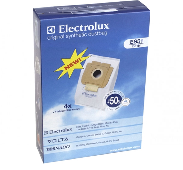 Electrolux - Sac aspirator - es51-sac aspirator-sintetic. 4 bucăți + 1 microfiltru - 9002565449 - pentru AEG - VAMPYRINO