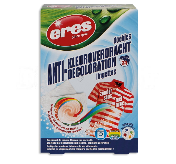 Eres - Șervețele anti-transfer de culoare, 24 șervețele per cutie - ERES25345 - pentru Mașină de spălat haine